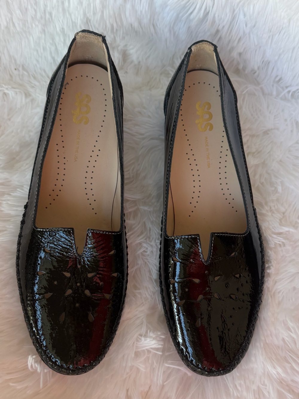 SAS Women’s Black Patent Leather Loafers